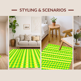 Ultra Soft Area Rug, Non Slip, Stain Resistant, Washable Area Rugs for Living Room, Bedroom, Bright Outdoor Garden Look(Yellow)