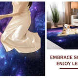 Ultra Soft Area Rug, Non Slip, Stain Resistant, Washable Area Rugs for Living Room, Bedroom, Enchanting Twilight Galaxy Motif(Purple)