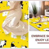 Ultra Soft Area Rug, Non Slip, Stain Resistant, Washable Area Rugs for Living Room, Bedroom, Soft Earthy Tones with Whimsy(Yellow)