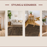 Ultra Soft Area Rug, Non Slip, Stain Resistant, Washable Area Rugs for Living Room, Bedroom, Whimsical Earthy Animal Print(Brown)