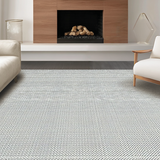 Ultra Soft Area Rug, Non Slip, Stain Resistant, Washable Area Rugs for Living Room, Bedroom, Modern Abstract Textured Waves(Gray)