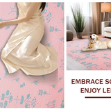 Ultra Soft Area Rug, Non Slip, Stain Resistant, Washable Area Rugs for Living Room, Bedroom, Trendy Ultra-Thin Graphic Appeal(Pink)