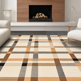 Chic Beige Geometric Arrangement(Beige)