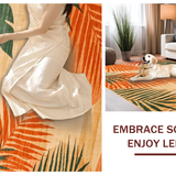 Ultra Soft Area Rug, Non Slip, Stain Resistant, Washable Area Rugs for Living Room, Bedroom, Vibrant Earthy Color Fusion(Orange)