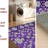 Ultra Soft Area Rug, Non Slip, Stain Resistant, Washable Area Rugs for Living Room, Bedroom, Minimalist Soft Hue Patterns(Purple)