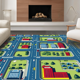 Whimsical Urban Exploration Mat(Blue)