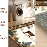 Ultra Soft Area Rug, Non Slip, Stain Resistant, Washable Area Rugs for Living Room, Bedroom, Serene Neutral Wildlife Aesthetic(Beige)