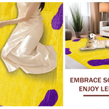 Ultra Soft Area Rug, Non Slip, Stain Resistant, Washable Area Rugs for Living Room, Bedroom, Bold Playful Yellow Aesthetic(Yellow)