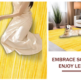 Ultra Soft Area Rug, Non Slip, Stain Resistant, Washable Area Rugs for Living Room, Bedroom, Cozy Warm Yellow Motif(Yellow)