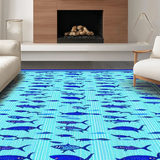 Carefree Underwater Scene Art(Blue)