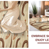 Elegant Beige Snake Motif(Beige)