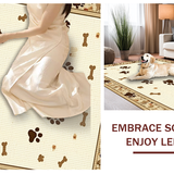 Ultra Soft Area Rug, Non Slip, Stain Resistant, Washable Area Rugs for Living Room, Bedroom, Whimsical Soft Bone Design Style(Beige)