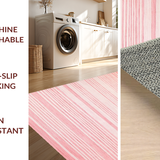 Ultra Soft Area Rug, Non Slip, Stain Resistant, Washable Area Rugs for Living Room, Bedroom, Sleek Blush Neutral Elegance(Pink)