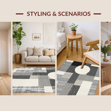 Elegant Asymmetrical Geometric Motif(Black)