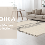 Ultra Soft Area Rug, Non Slip, Stain Resistant, Washable Area Rugs for Living Room, Bedroom, Serene Classic Tassel Embellishment(Beige)
