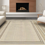 Ultra Soft Area Rug, Non Slip, Stain Resistant, Washable Area Rugs for Living Room, Bedroom, Chic Rustic Braided Elegance(Beige)