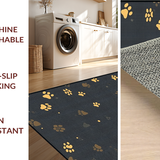 Ultra Soft Area Rug, Non Slip, Stain Resistant, Washable Area Rugs for Living Room, Bedroom, Chic Minimalist Paw Print Aesthetic(Gray)