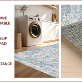 Ultra Soft Area Rug, Non Slip, Stain Resistant, Washable Area Rugs for Living Room, Bedroom, Rustic Textured Geometric Arrangement(Ivory)
