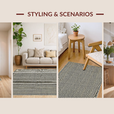 Ultra Soft Area Rug, Non Slip, Stain Resistant, Washable Area Rugs for Living Room, Bedroom, Sleek Minimalist Solid Aesthetic(Beige)