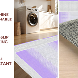 Ultra Soft Area Rug, Non Slip, Stain Resistant, Washable Area Rugs for Living Room, Bedroom, Chic Pastel Dotted Border Aesthetic(Purple)