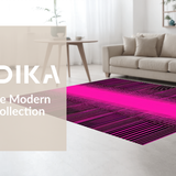 Ultra Soft Area Rug, Non Slip, Stain Resistant, Washable Area Rugs for Living Room, Bedroom, Eclectic Colorful Zebra Artwork(Pink)