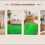 Ultra Soft Area Rug, Non Slip, Stain Resistant, Washable Area Rugs for Living Room, Bedroom, Modern Abstract Non-Slip Kids Playroom(Green)
