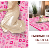 Ultra Soft Area Rug, Non Slip, Stain Resistant, Washable Area Rugs for Living Room, Bedroom, Charming Shaggy Toddler Learning Mat(Pink)
