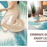 Ultra Soft Area Rug, Non Slip, Stain Resistant, Washable Area Rugs for Living Room, Bedroom, Fresh Ivory with Tropical Elements(White)
