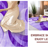 Ultra Soft Area Rug, Non Slip, Stain Resistant, Washable Area Rugs for Living Room, Bedroom, Elegant Cozy Fluid Patterns(Purple)