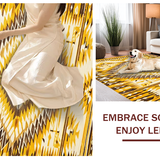 Ultra Soft Area Rug, Non Slip, Stain Resistant, Washable Area Rugs for Living Room, Bedroom, Contemporary Southwestern Print Style(Yellow)