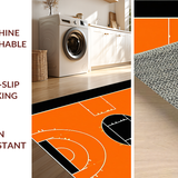 Ultra Soft Area Rug, Non Slip, Stain Resistant, Washable Area Rugs for Living Room, Bedroom, Eye-Catching Sporty Chic Style(Orange)