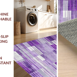 Ultra Soft Area Rug, Non Slip, Stain Resistant, Washable Area Rugs for Living Room, Bedroom, Chic Diamond Pattern Aesthetic(Purple)