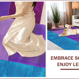 Ultra Soft Area Rug, Non Slip, Stain Resistant, Washable Area Rugs for Living Room, Bedroom, Trendy Purple Blue Living Room Washable Rug(Purple)
