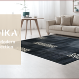 Ultra Soft Area Rug, Non Slip, Stain Resistant, Washable Area Rugs for Living Room, Bedroom, Sophisticated Dark Grey Animal Motif(Gray)