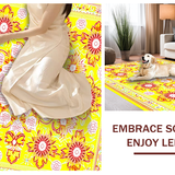 Ultra Soft Area Rug, Non Slip, Stain Resistant, Washable Area Rugs for Living Room, Bedroom, Unique Colorful Circular Design(Yellow)