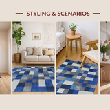 Rustic Blue and Gray Layered Design(Blue)