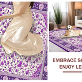 Ultra Soft Area Rug, Non Slip, Stain Resistant, Washable Area Rugs for Living Room, Bedroom, Trendy Minimalist Floral Aesthetic(Purple)