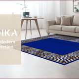 Sophisticated Dark Blue Geometric Fusion(Blue)