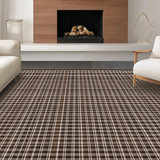 Ultra Soft Area Rug, Non Slip, Stain Resistant, Washable Area Rugs for Living Room, Bedroom, Chic Neutral Colored Lattice Aesthetic(Brown)