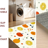 Ultra Soft Area Rug, Non Slip, Stain Resistant, Washable Area Rugs for Living Room, Bedroom, Charming Minimalist Fruit Illustration(Orange)