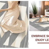 Ultra Soft Area Rug, Non Slip, Stain Resistant, Washable Area Rugs for Living Room, Bedroom, Rustic Minimalist Cream Pattern(Beige)