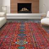 Rustic Handcrafted Colorful Motif(Red)
