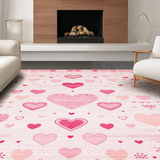 Ultra Soft Area Rug, Non Slip, Stain Resistant, Washable Area Rugs for Living Room, Bedroom, Whimsical Soft Textured Accent(Pink)
