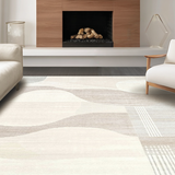 Chic Two Tone Abstract Linear Motif(Beige)