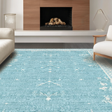 Ultra Soft Area Rug, Non Slip, Stain Resistant, Washable Area Rugs for Living Room, Bedroom, Dainty Water Absorbent Bath Mat With Coquette Bow And Feminine Touch(Blue)