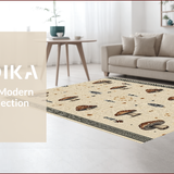 Ultra Soft Area Rug, Non Slip, Stain Resistant, Washable Area Rugs for Living Room, Bedroom, witchy boho vintage(Beige)
