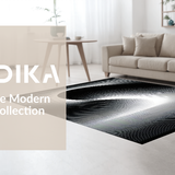 Chic Black and White Vortex Design(Black)