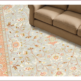 Ultra Soft Area Rug, Non Slip, Stain Resistant, Washable Area Rugs for Living Room, Bedroom, Elegant Creamy Rustic Blooms(Ivory)