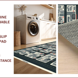 Ultra Soft Area Rug, Non Slip, Stain Resistant, Washable Area Rugs for Living Room, Bedroom, Urban Cartoon Landscape Vibes(Gray)