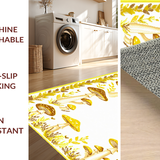 Ultra Soft Area Rug, Non Slip, Stain Resistant, Washable Area Rugs for Living Room, Bedroom, Trendy Cozy Woodland Pattern(Gold)